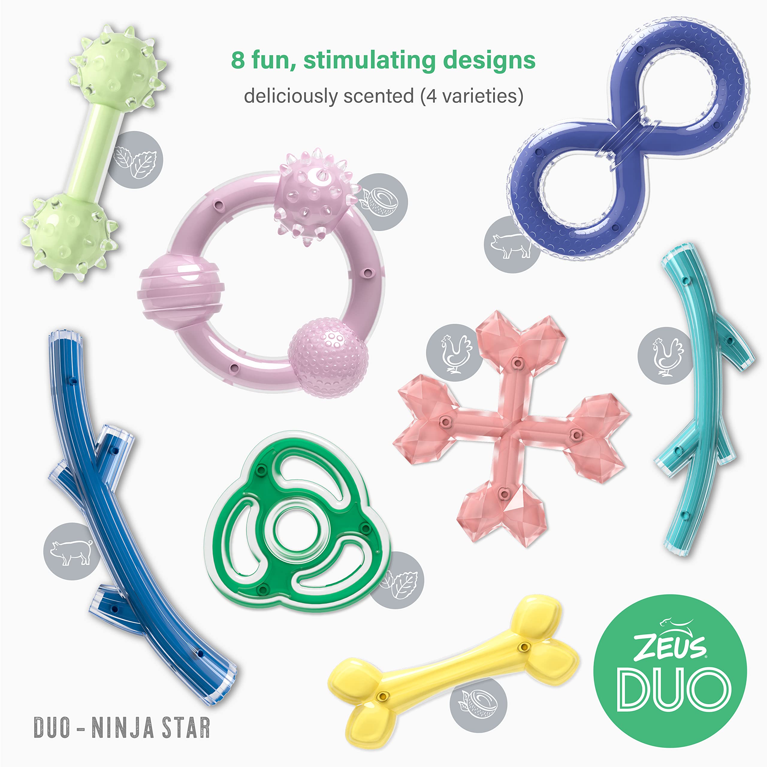 m.i.n yogibo2点セット 20251229 Pet Supplies : ZEUS Duo Ninja Star Strong Dog Chew Toy for Active