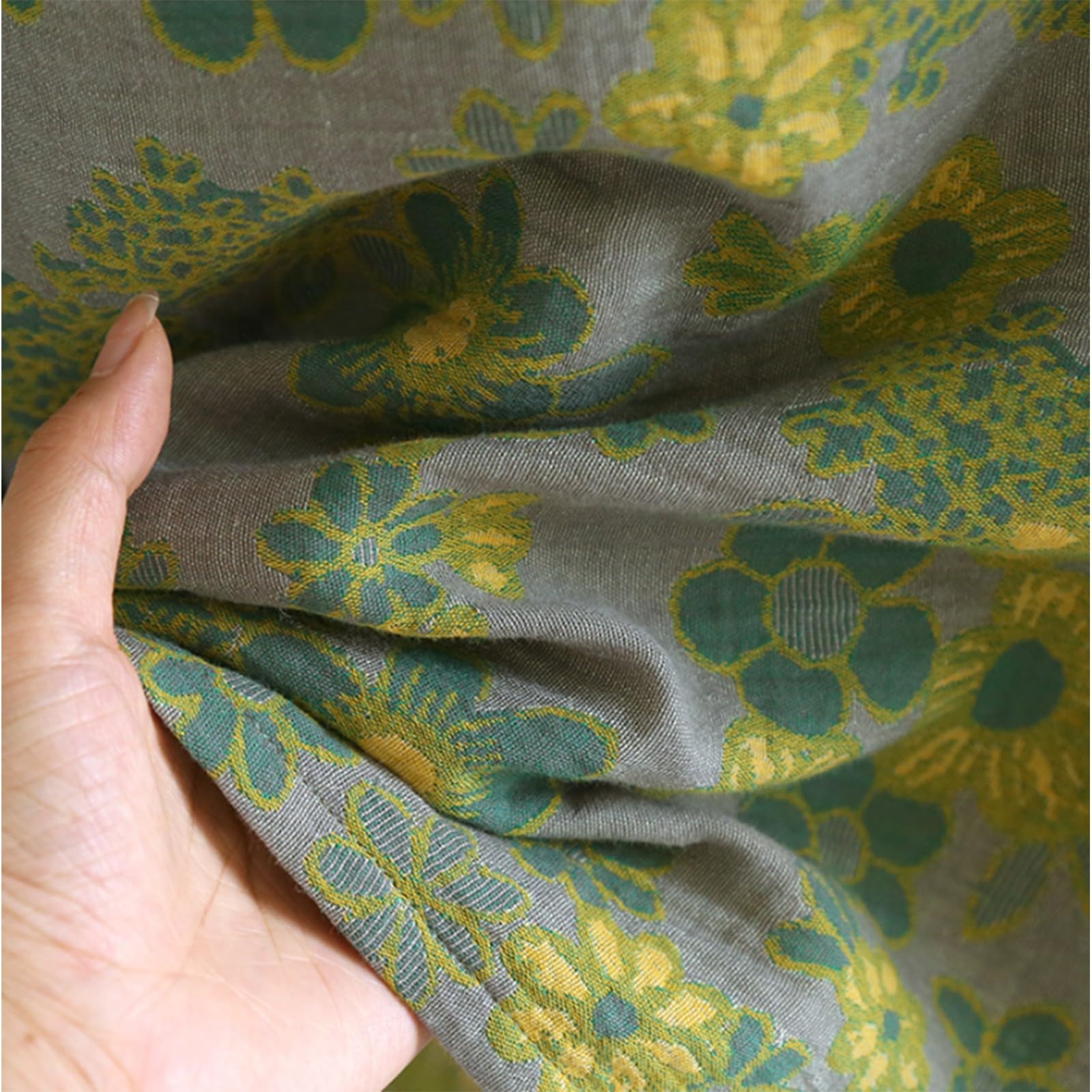 Pigiama cinese da donna verde pigiama da donna jacquard retrò loungewear confortevole pigiama fantasia Pan fibbia pigiameria due pezzi vestito obliquo collare pigiama manica lunga casual abbigliamento