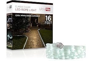 16ft LED Rope Lights, Flawless White