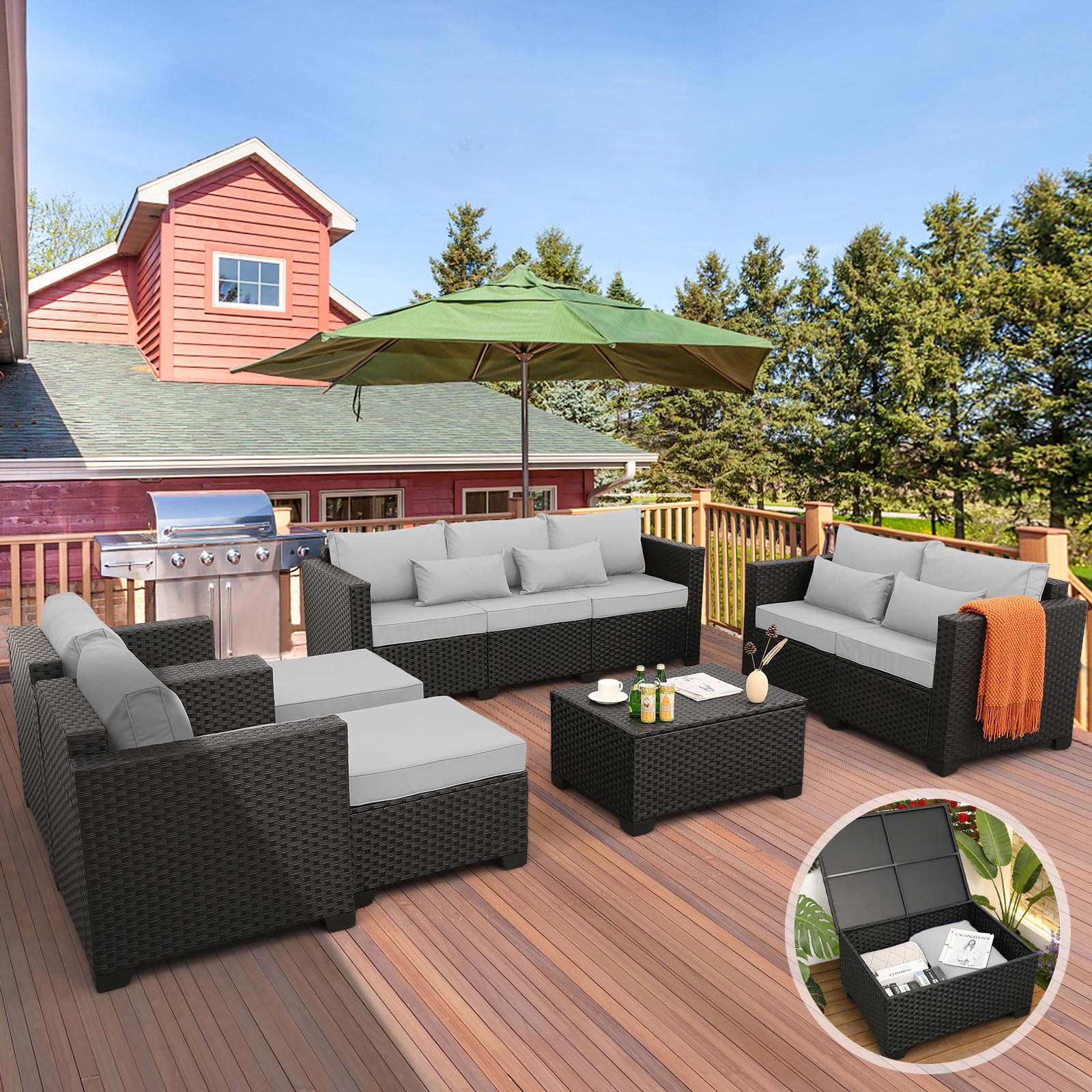 Rattaner 7-Piece Sectional