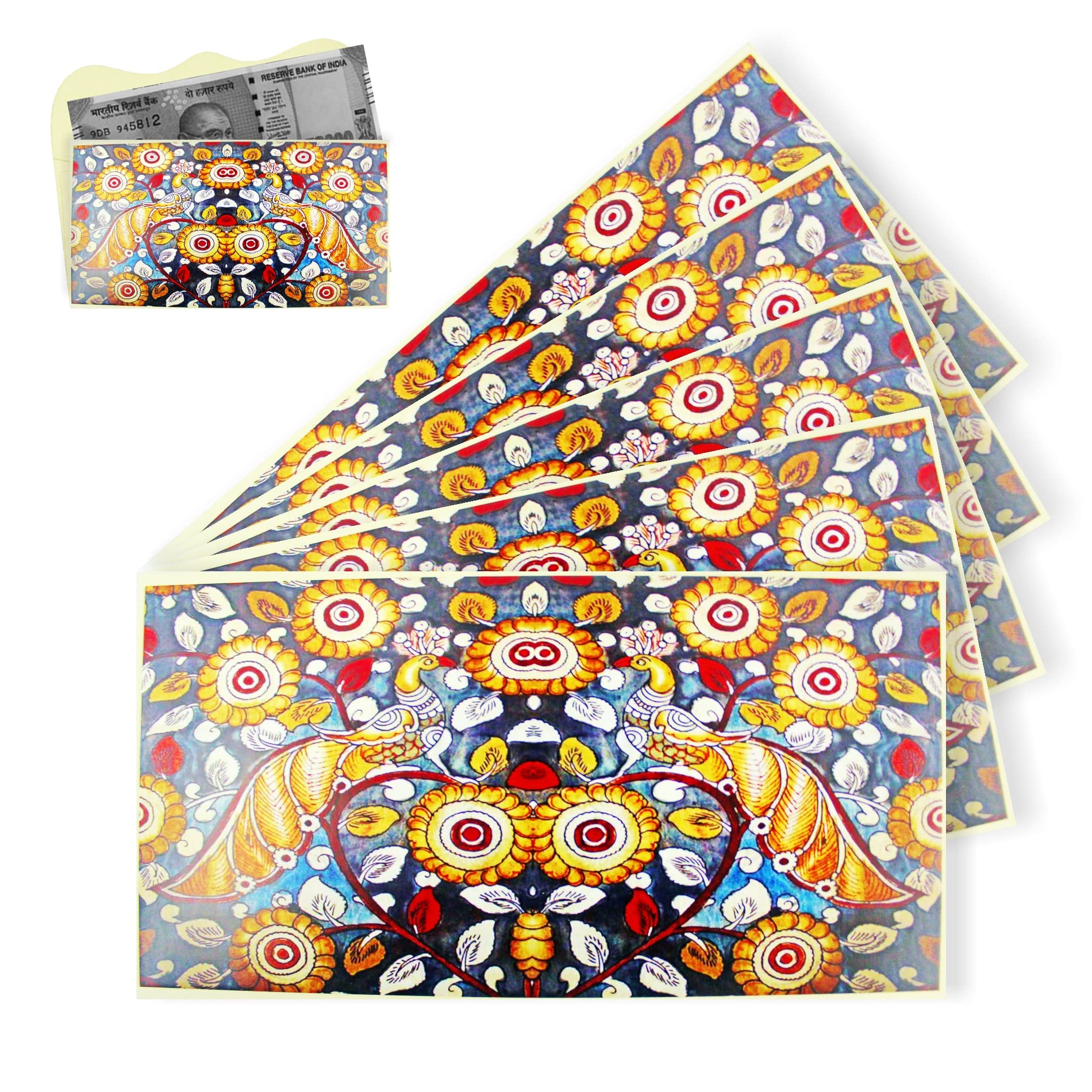Home Genie Designer Shagun Lifafa/Gift Envelope - for Gifting Money on Birthday | Wedding | Sagan | Milni | Engagement | Marriage | Diwali | Rakhi & Other Occasions – Sita & Sisters Picking Henna - 15