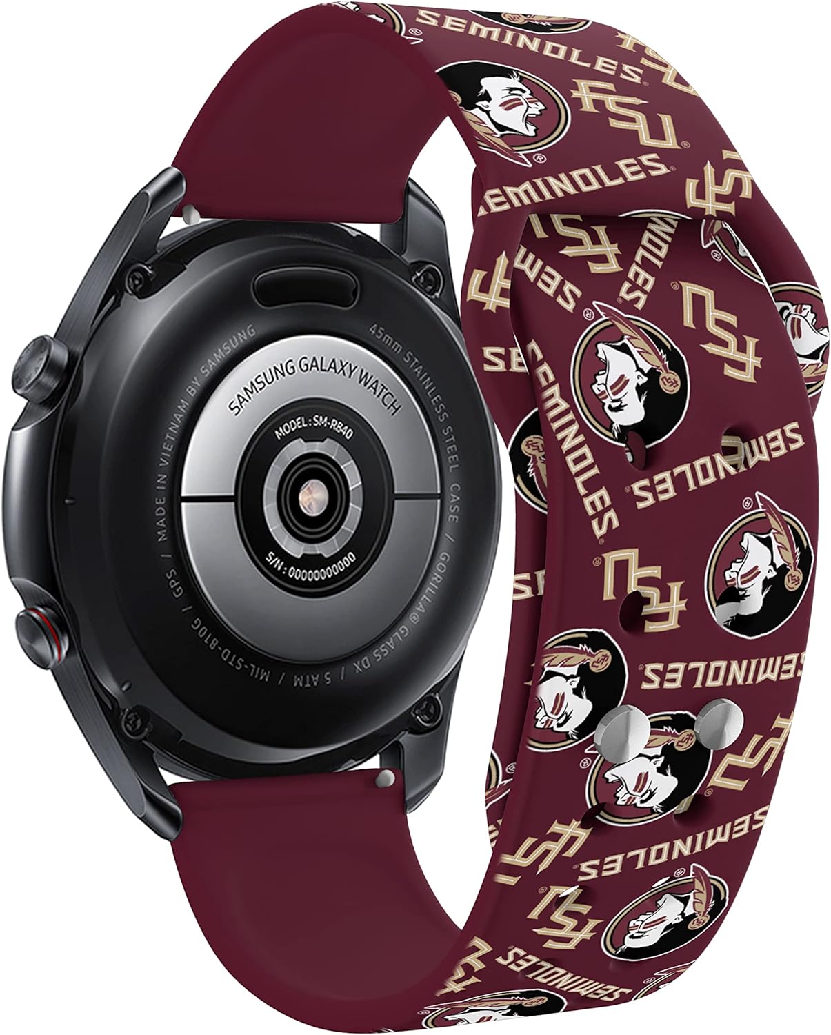 Affinity Bands Florida State Seminoles HD Watch Band Compatible with Samsung Galaxy Watch and more