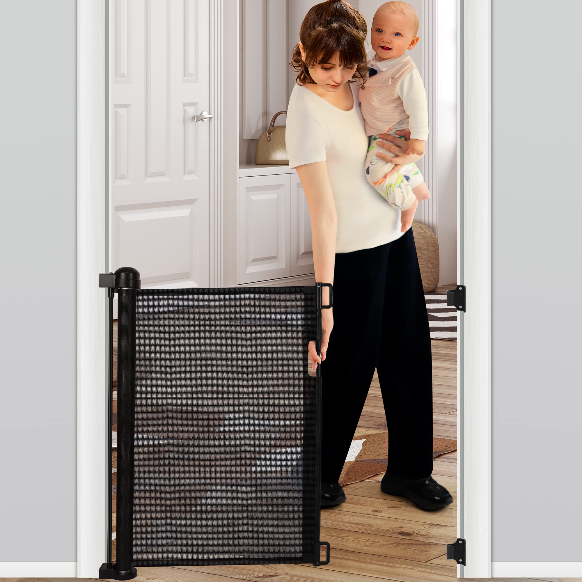 Buy Cosagon Retractable Baby Gate,35" Tall,Extends to 120" Wide,Extra