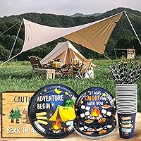 Vista 77 de Alice Tea Party Decorations - Baby Shower Paper Plates, Napkins, Cups & Straws for 24 Guests, 120 Pcs Disposable Party Dessert Dinnerware