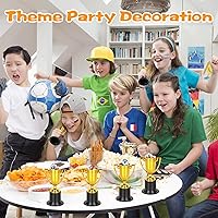 Vista 6 de WINKIO Mini trofeos, premio trofeo de oro, trofeos de plástico para niños, copas de trofeo de 4 pulgadas, trofeos de premio para recuerdos