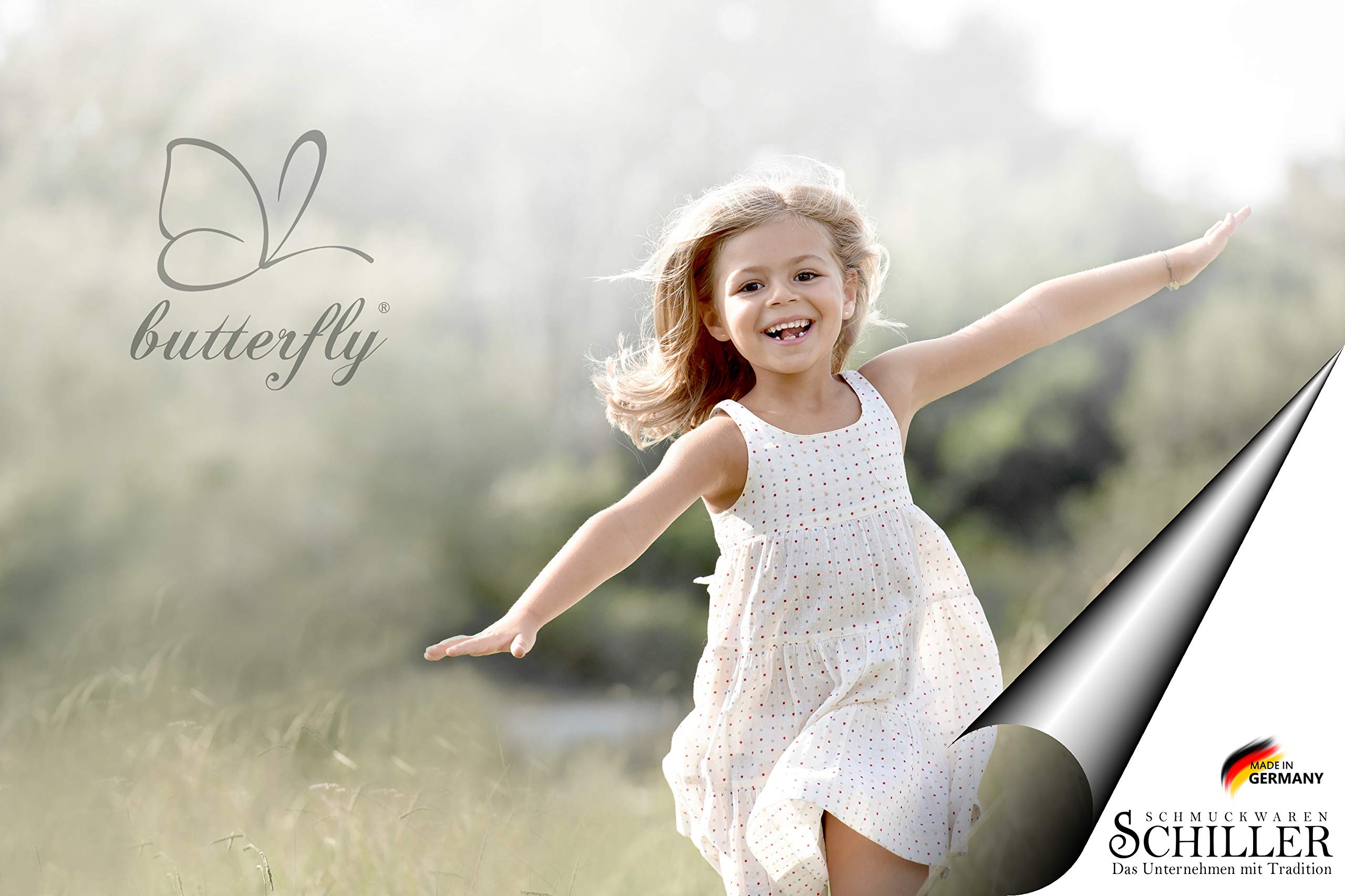 butterfly Collana Per Bambini Con Pendente Coccinella In Argento Sterling 925