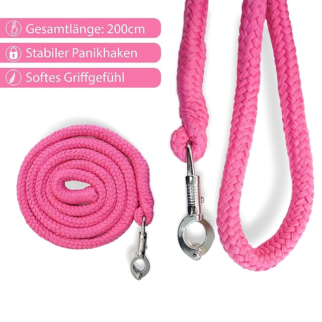 Foto 3 de 7 de Cabestro para caballos con cuerda y flecos de mosca, cabestro con punto
