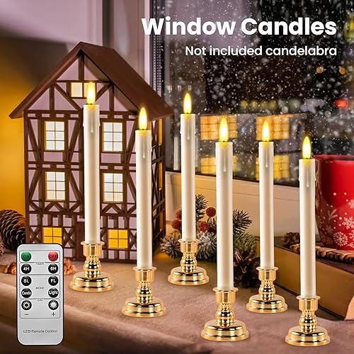 Miniatura 10 de RaceGT 20 velas sin llama con control remoto, luces de vela con clip para árbol de Navidad con temporizador, velas LED de ventana que funcionan con