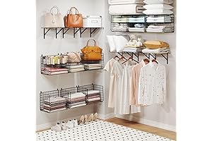 X-cosrack Adjustable 2-in-1 Storage Shelves for Closet
