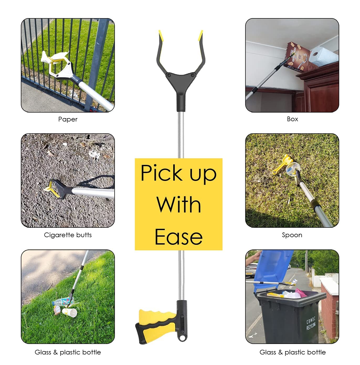 Tstrugglers Litter Picker with 32 Inches Foldable Litter Picking