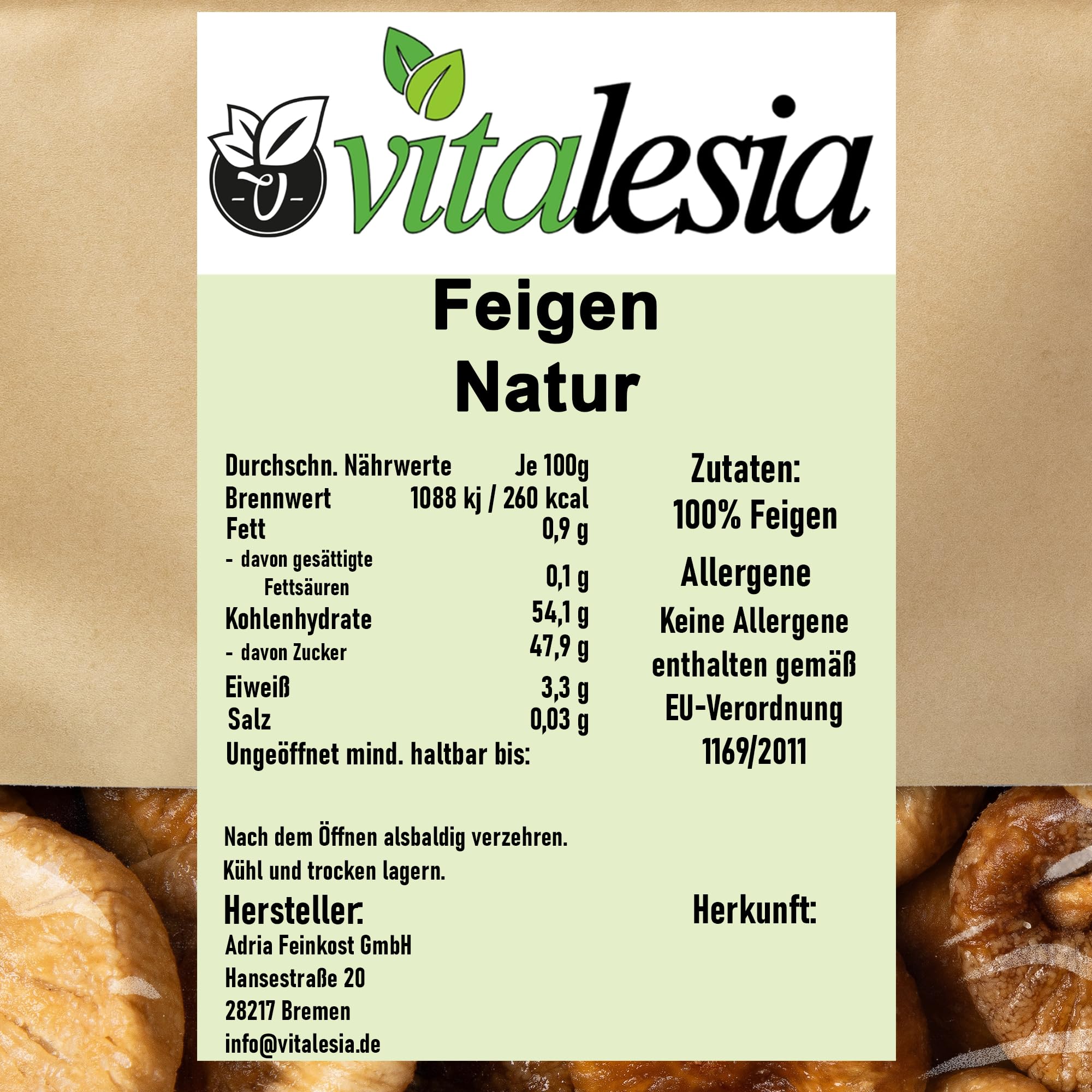 Vitalesia Feigen aus der Türkei 5kg ganz naturbelassen ungeschwefelt
