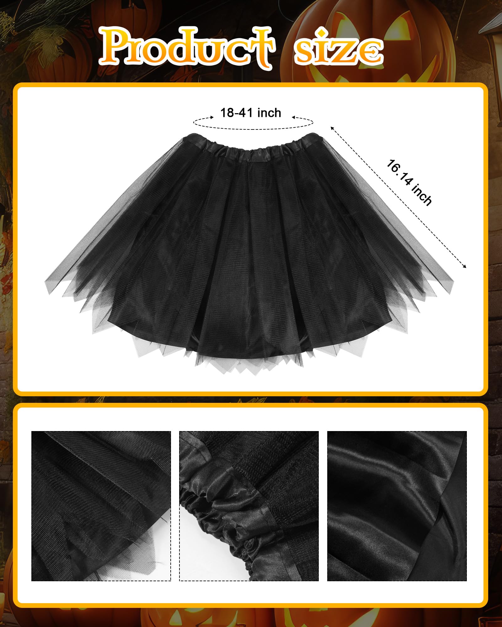 Panitay Halloween Witch Cosplay Costume for Women Witch Hat Tutu Skirt Striped Tights Curly Wig Shoe Covers(Black, Green)
