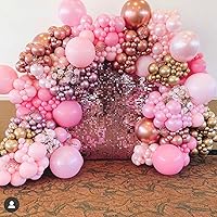 Vista 7 de Metallic Rose Gold Balloons Different Sizes 110 Pcs 18 12 10 5 Inch Chrome Balloon Garland Arch Kit Confetti Balloons Latex Party Balloons for