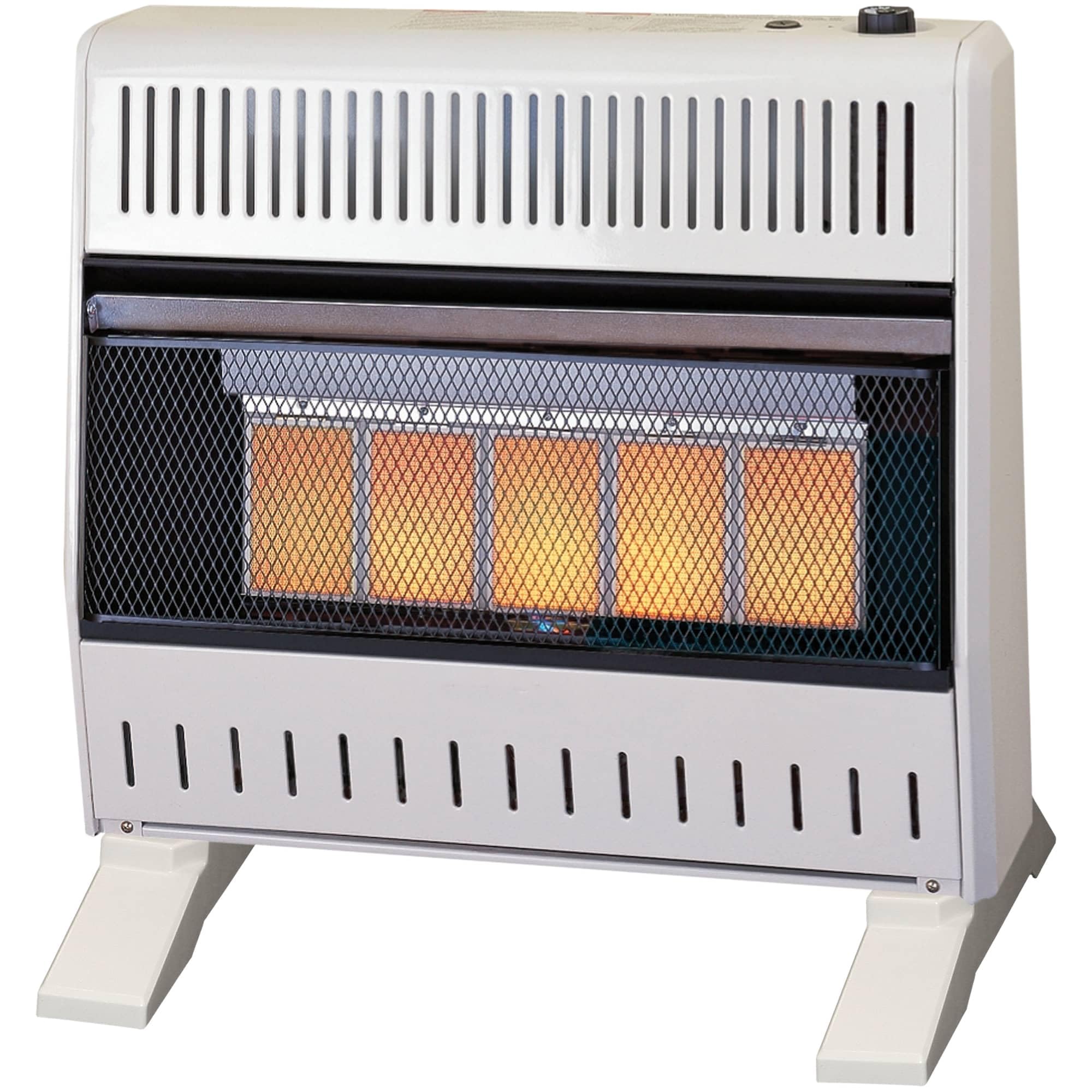 ProCom Heating Natural Gas Ventless Infrared Plaque Heater With Base Feet - 30,000 BTU, Manual...