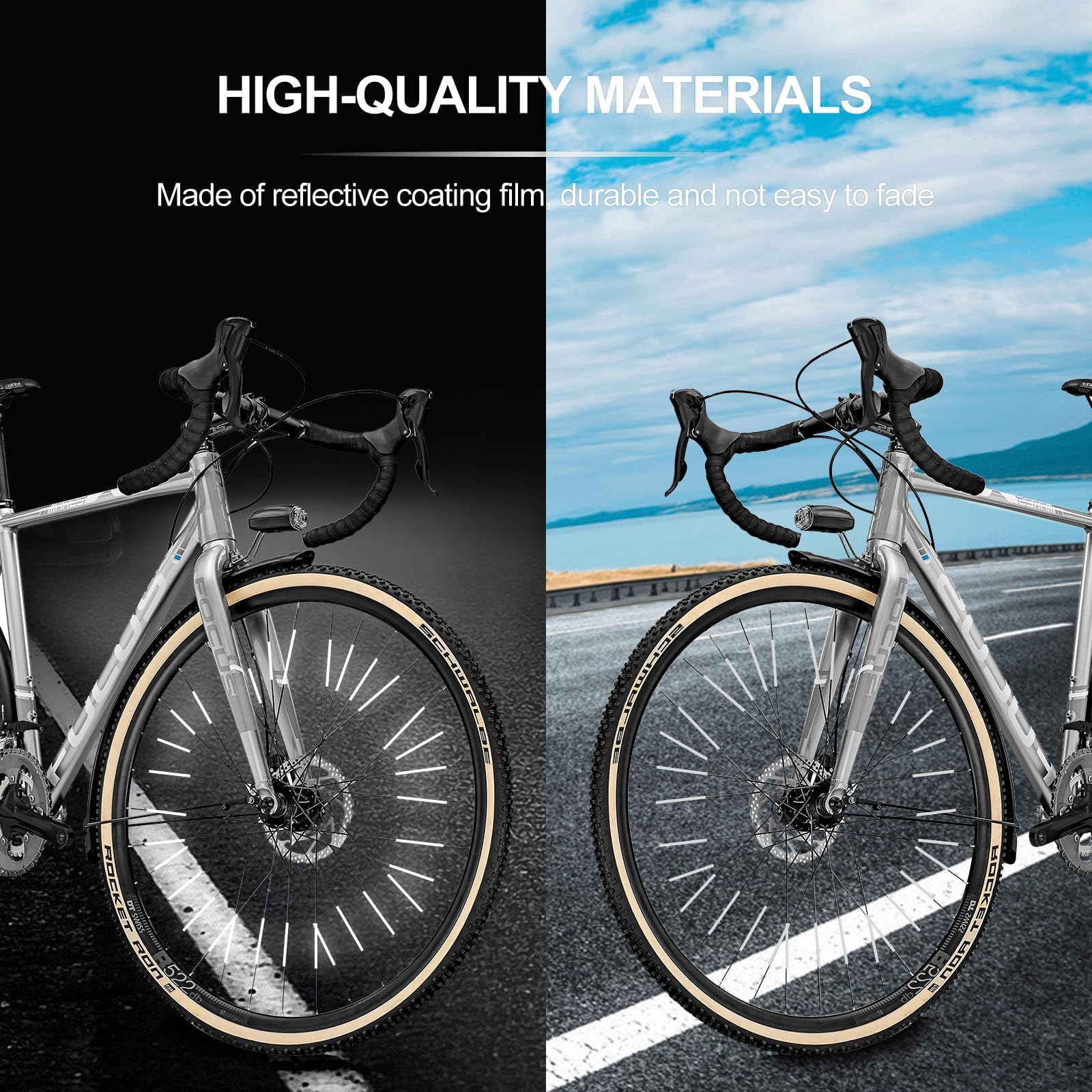 Réflecteurs De Rayons Vélo – 80 Pièces Colorés, Autocollants, 360° Visibles