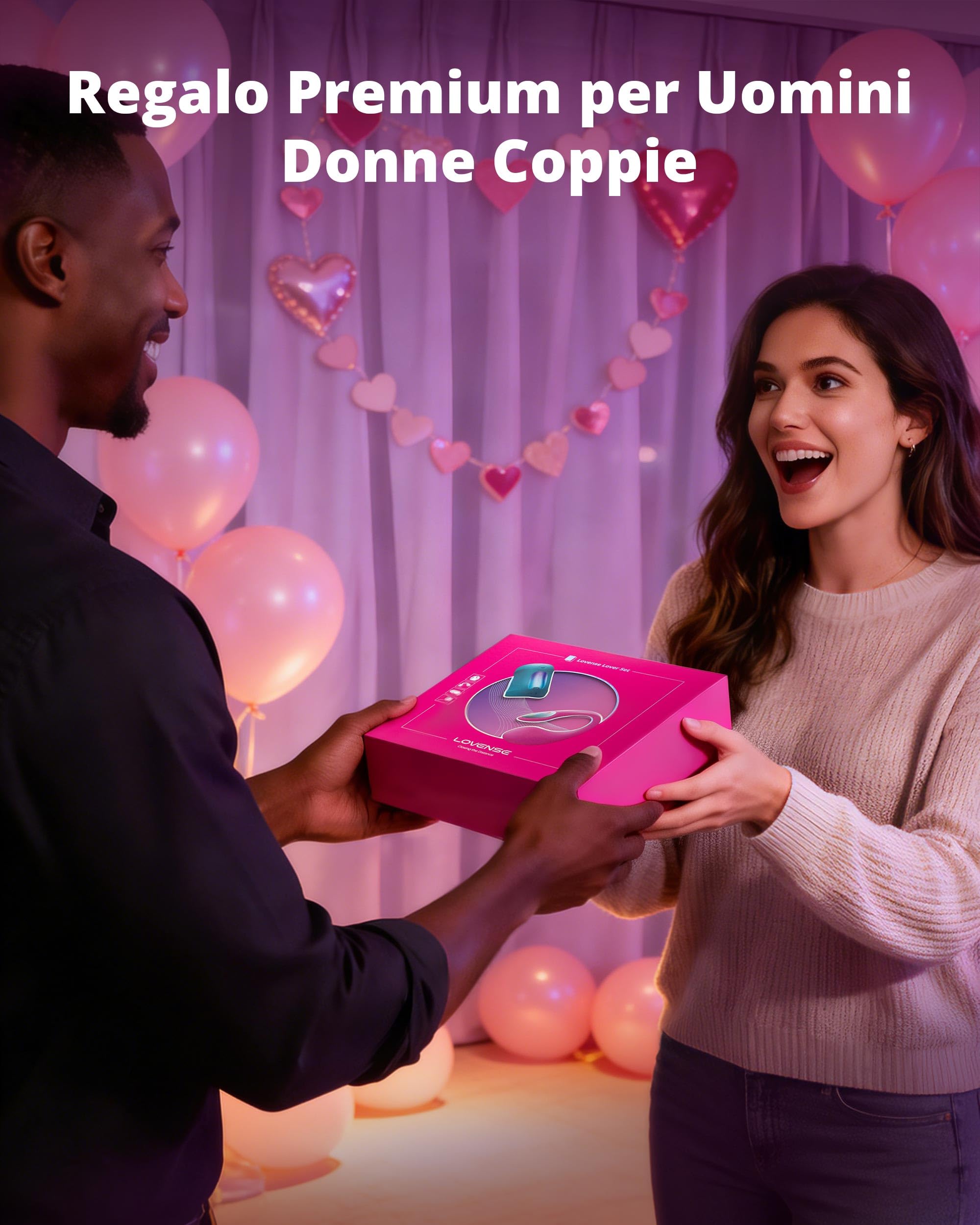 LOVENSE Lover Set Kit BDSM, toys sessuali per coppie, Vibratori Telecomandati via App – Lush 4 Sex Toy Indossabile Punto G, Gush 2 Masturbatore Maschile e Accessori, Regalo Premium per Uomo Donna