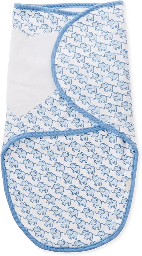 Jojo Maman Bebe Elephant Print Swaddle Blue Amazon Co Uk Baby Products
