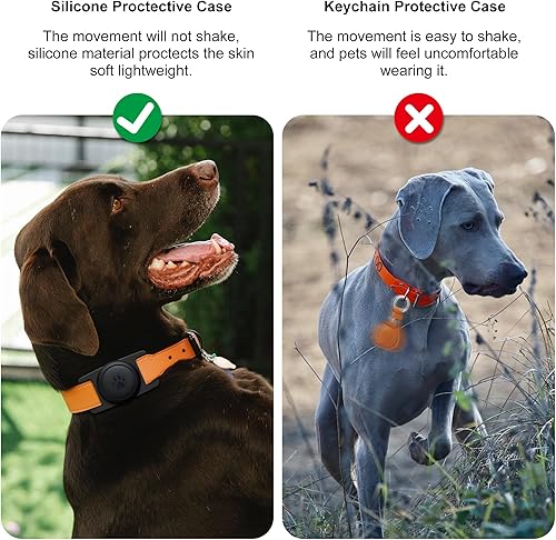 Miniatura 7 de Airtag - Soporte impermeable para collar de perro, paquete de 2 unidades, soporte impermeable para collar de gato para Apple AirTag, funda de