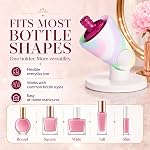 tweexy Hinge Untippable Nail Polish Bottle Holder | Anti-Spill Nail Polish Holder Stand, Tilted, IntelliStick Airlock Suction | Fingernail Painting, Nail Art Tools | Nail Polish Accessories (Unicorn)
