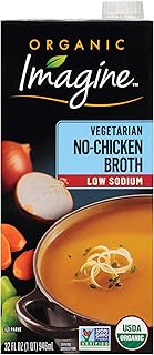 Imagine Organic Low Sodium Vegetarian No-Chicken Broth, 32 fl oz (Pack o...