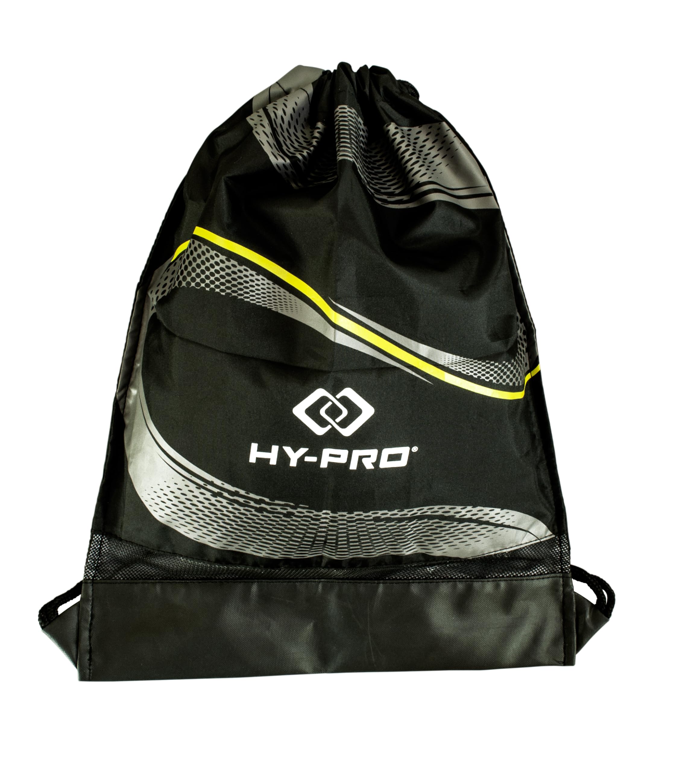 Hy-Pro Performance Black Drawstring Backpack Gym Bag Sack | Ideal For Sports Football Gym Travel