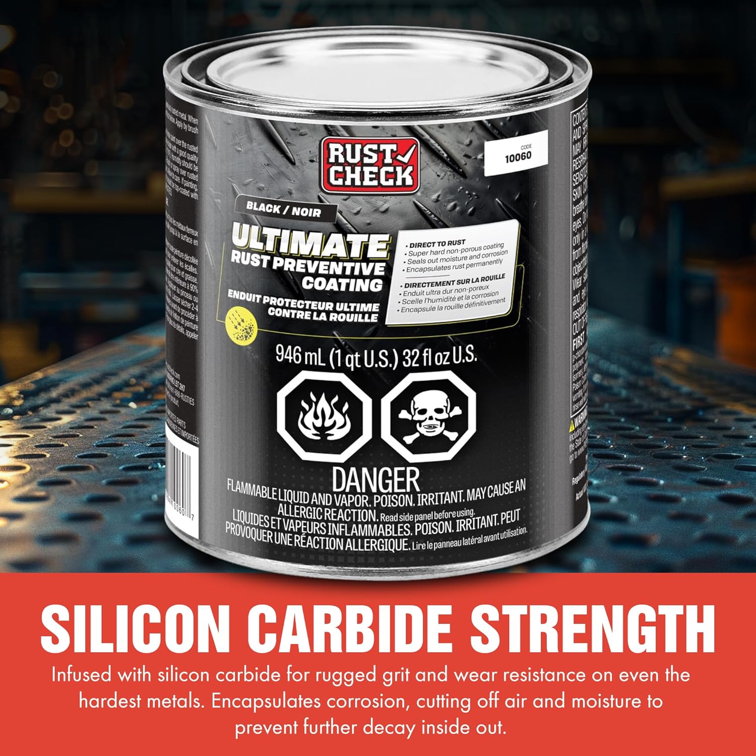 Rust Check Ultimate Rust Preventive Coating – Rust Inhibitor for Cars and Trucks – Anti Corrosion Coat for Rusted Frame – Automotive Metal Protection – Primer Seal and Repair Solution - 32 Fl Oz