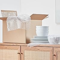 Vista 12 de Yaxa Basics Material de embalaje de envoltura de amortiguación de burbujas para artículos frágiles, rollo de 12 pulgadas x 100 pies de largo