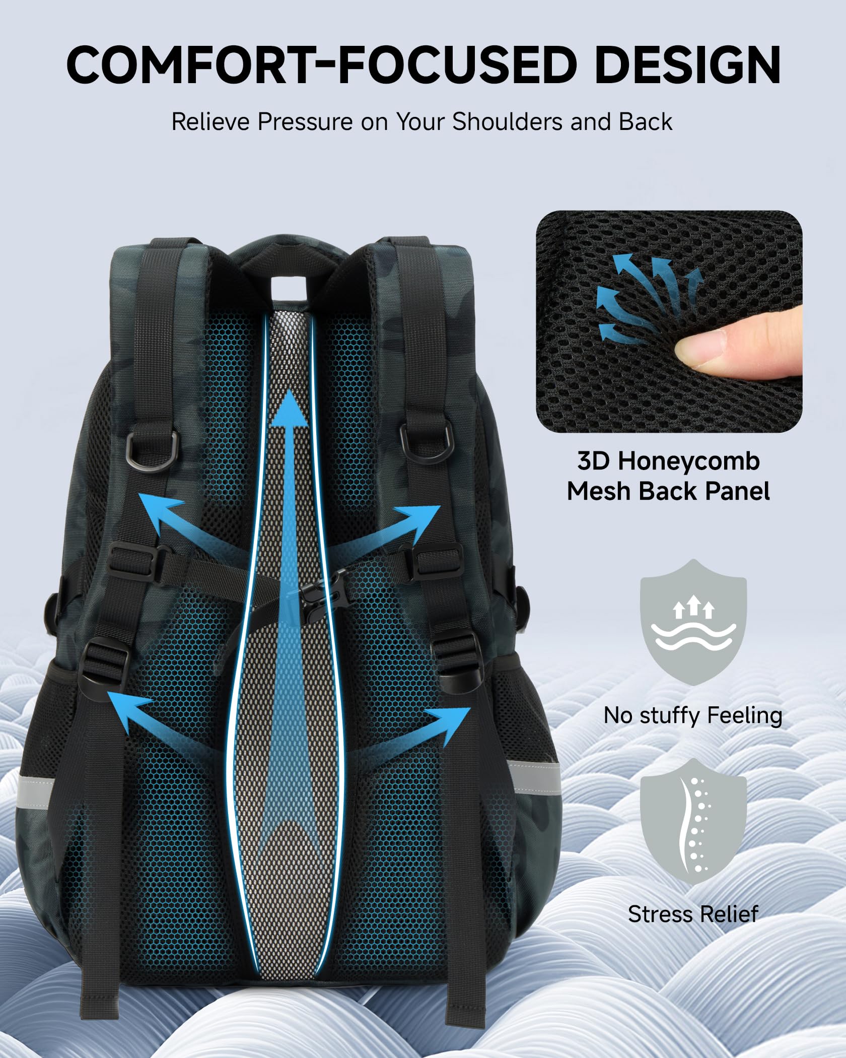 Tanou Mochila Escolar Niño Adolescente, Mochilas para Instituto Juvenil