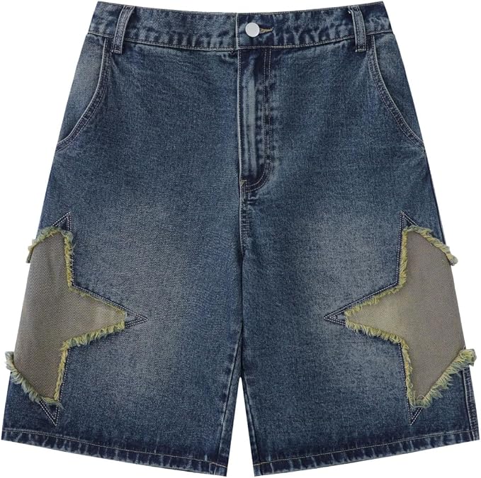 Blue Denim Shorts Summer Casual