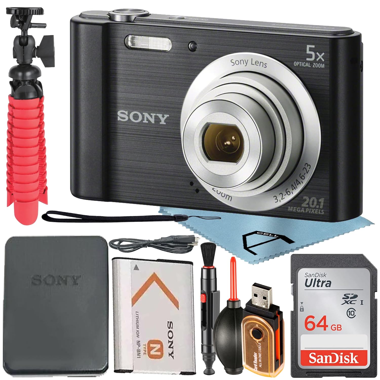 Buy Sony CyberShot DSCW800 Digital Camera 20.1 MP CCD Sensor with