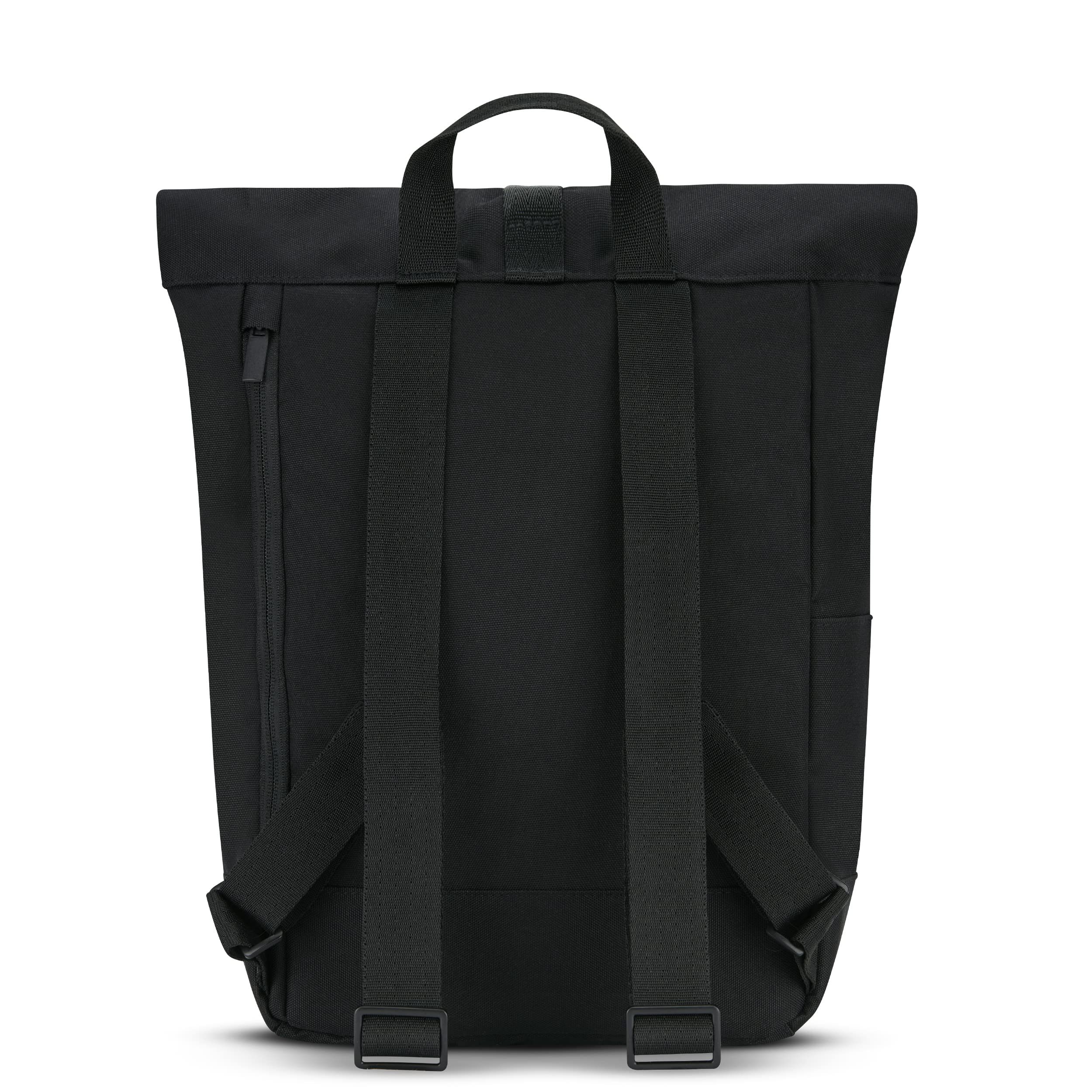 Johnny Urban Plecak damski i męski mały – Robin Small – mały rolltop Daypack z kieszenią na laptopa 12 cali – plecak dzienny na uczelnię City Business – odporny na działanie wody, czarny, jeden rozmiar