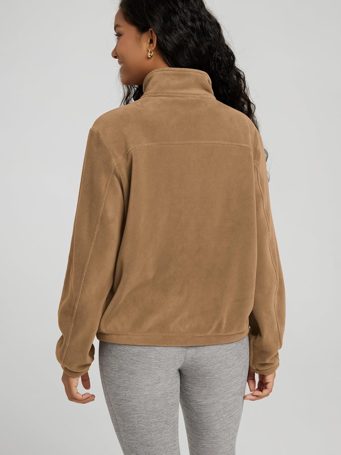 ODODOS Women's Polar Fleece Full-Zip Jacket – Soft Warm Winter Essential Long Sleeve Outerwear with Pockets - Image 3