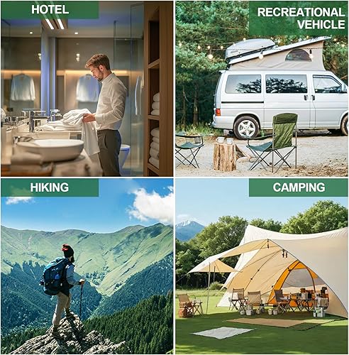 Miniatura 7 de Bolsa de lavado de viaje, mini lavadora manual portátil para apartamentos, camping, viajes, lavado de manos