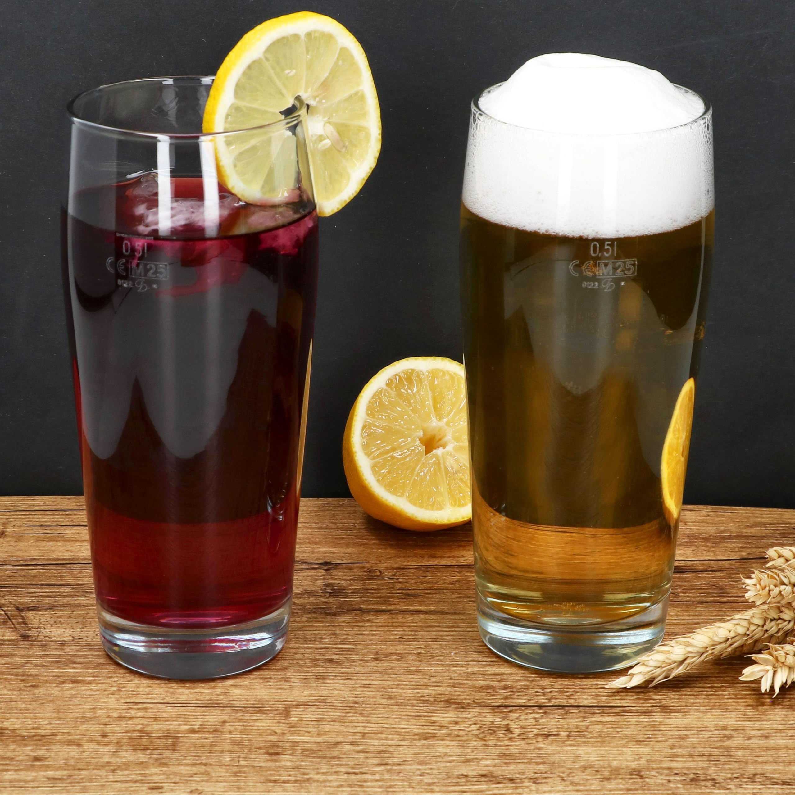 MamboCat 96er Set Willibecher 0,5 L geeicht I Biergläser aus klarem Glas mit Eichstrich I Trinkgläser für Bier, Wasser, Cocktails & Softgetränke ideal für Gastro, Bars & Restaurants