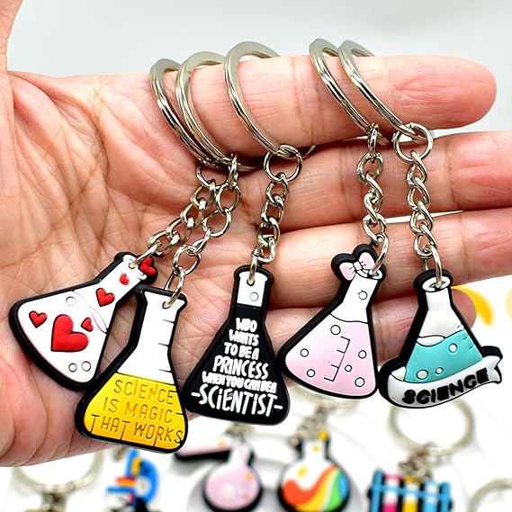 Science Party Gift Set with Mini Notebooks Ballpoint Pen Slap Bracelets Keychains Stickers and Goodie Bag for Science Themed Party Supplies Teacher School Gifts Lab Week Chemistry Class Reward