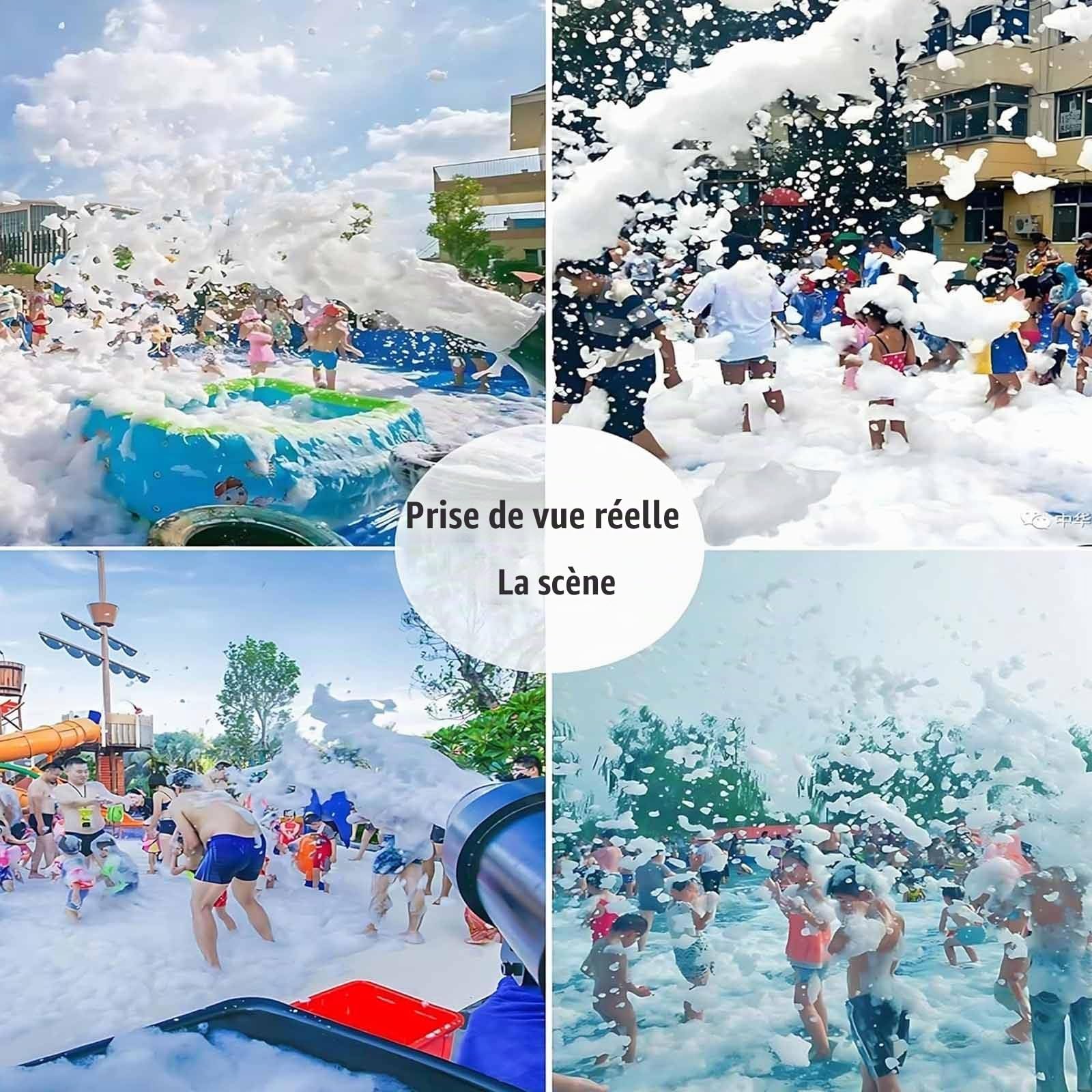 Machine à Mousse De Grande Taille 1000 W, Machine à Mousse Pour Soirée,Jet De Mousse Pour Effets De Scène, Distance De 6 à 10 M/Zone De 80 ㎡ Pour Fêtes En Extérieur