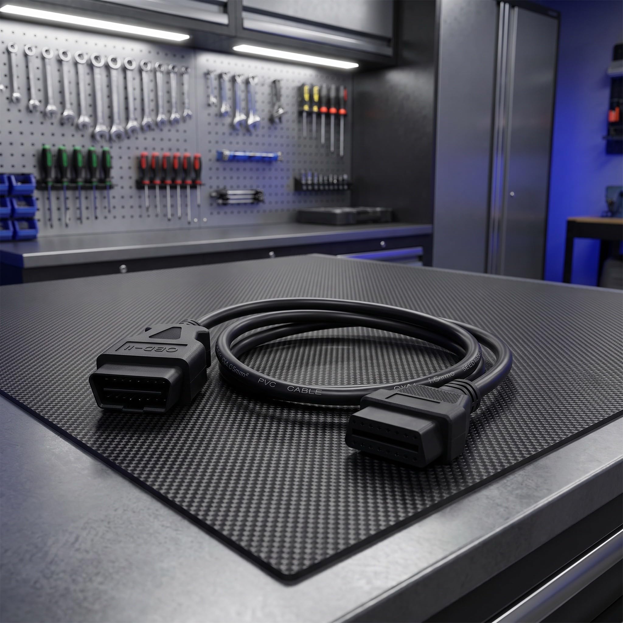 Zerodeko Cable de diagnóstico OBD2 para vehículos, Cable de extensión de