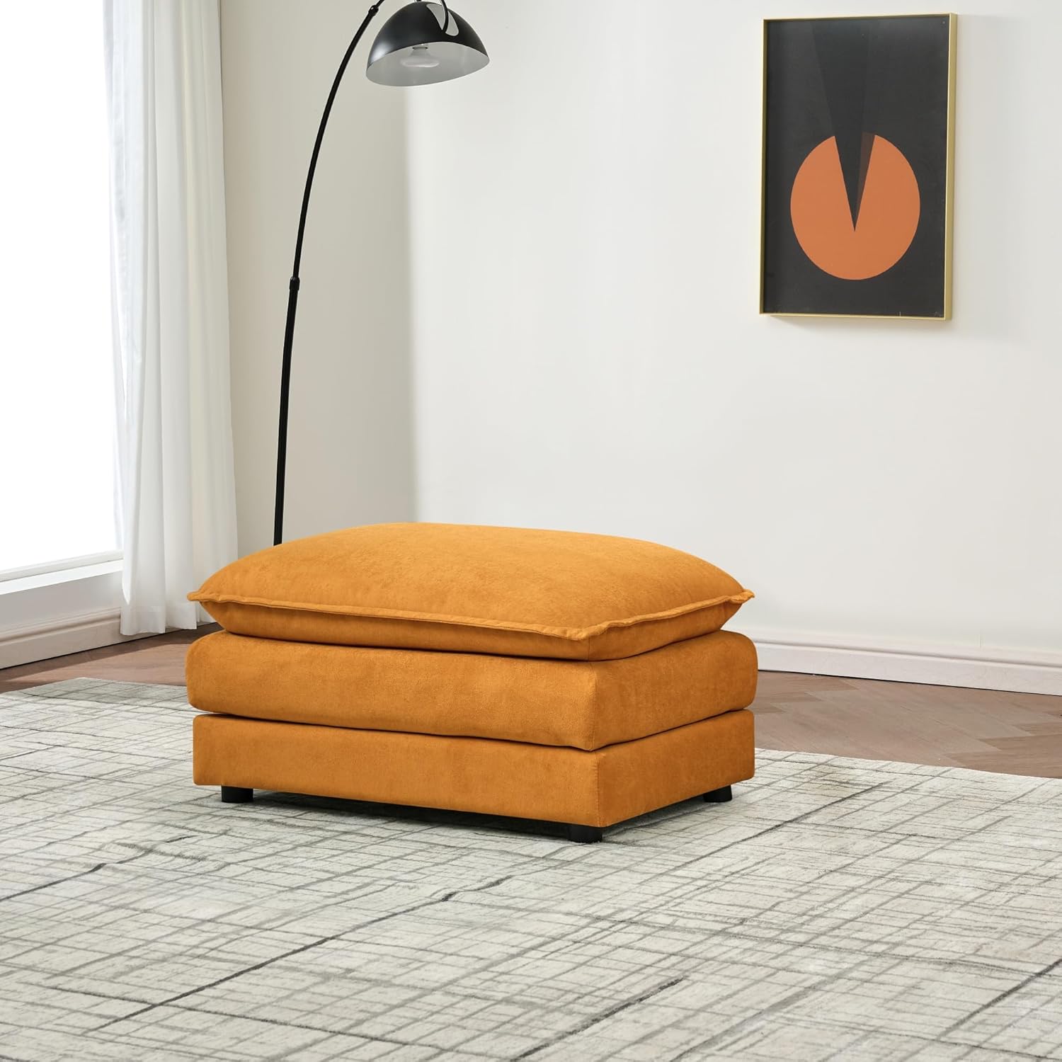 Modular Convertible Sectional Couch, L-Shaped 4 Seat Sofa with Reversible Chaise, Deep Seat Cloud Couch Sleeper Sofa Bed Chenille Fabric with Pillow for Living Room, Bedroom and Apartment