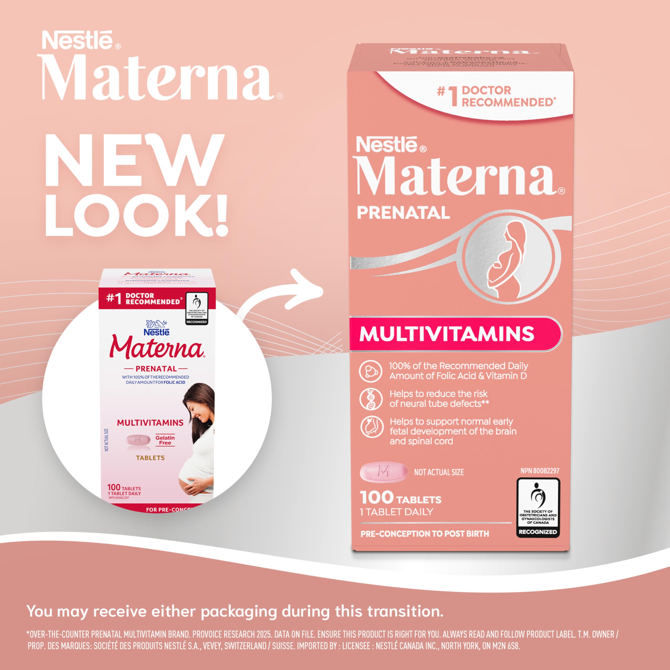 Materna Nestle Prenatal Postpartum Vitamin & Mineral Supplement 100 Tablets — Amazon image 3