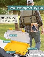 Vista 2 de Avlcoaky Caja seca impermeable cajas secas pequeños recipientes impermeables impermeables para kayak y navegación caja impermeable al aire libre