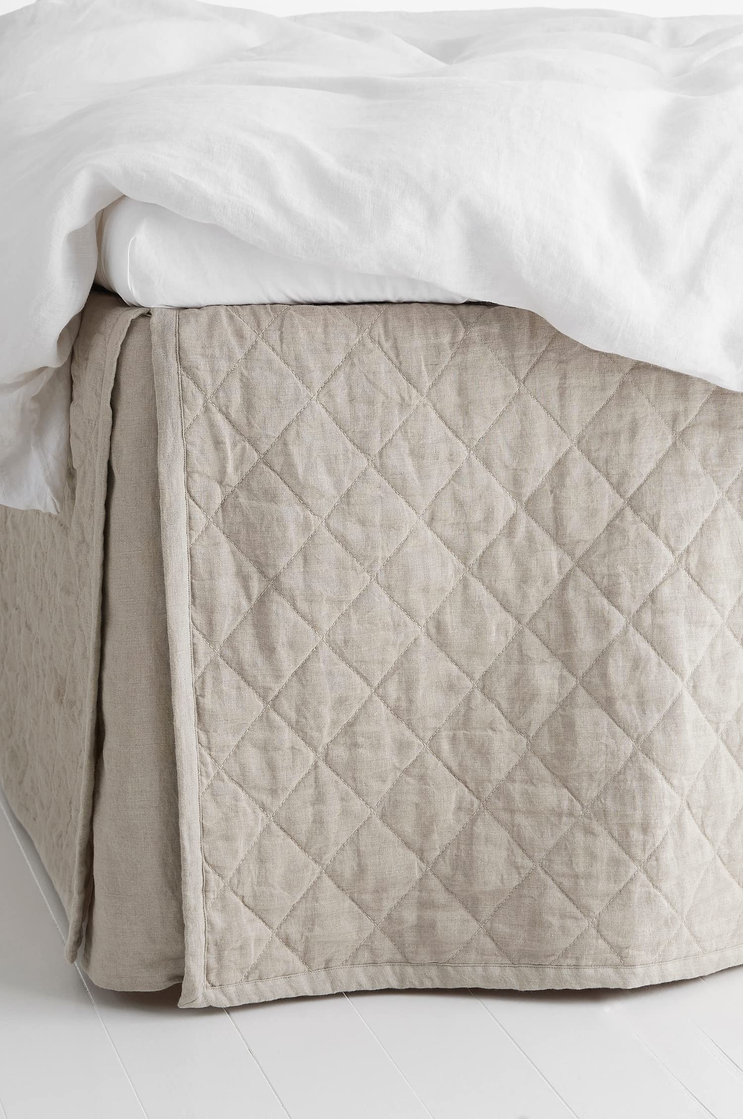 Ellos Home Betthusse Candice Quilted aus vorgewaschenem Leinen, 60 cm hoch (Natur,120X200) Küche, Haushalt & Wohnen