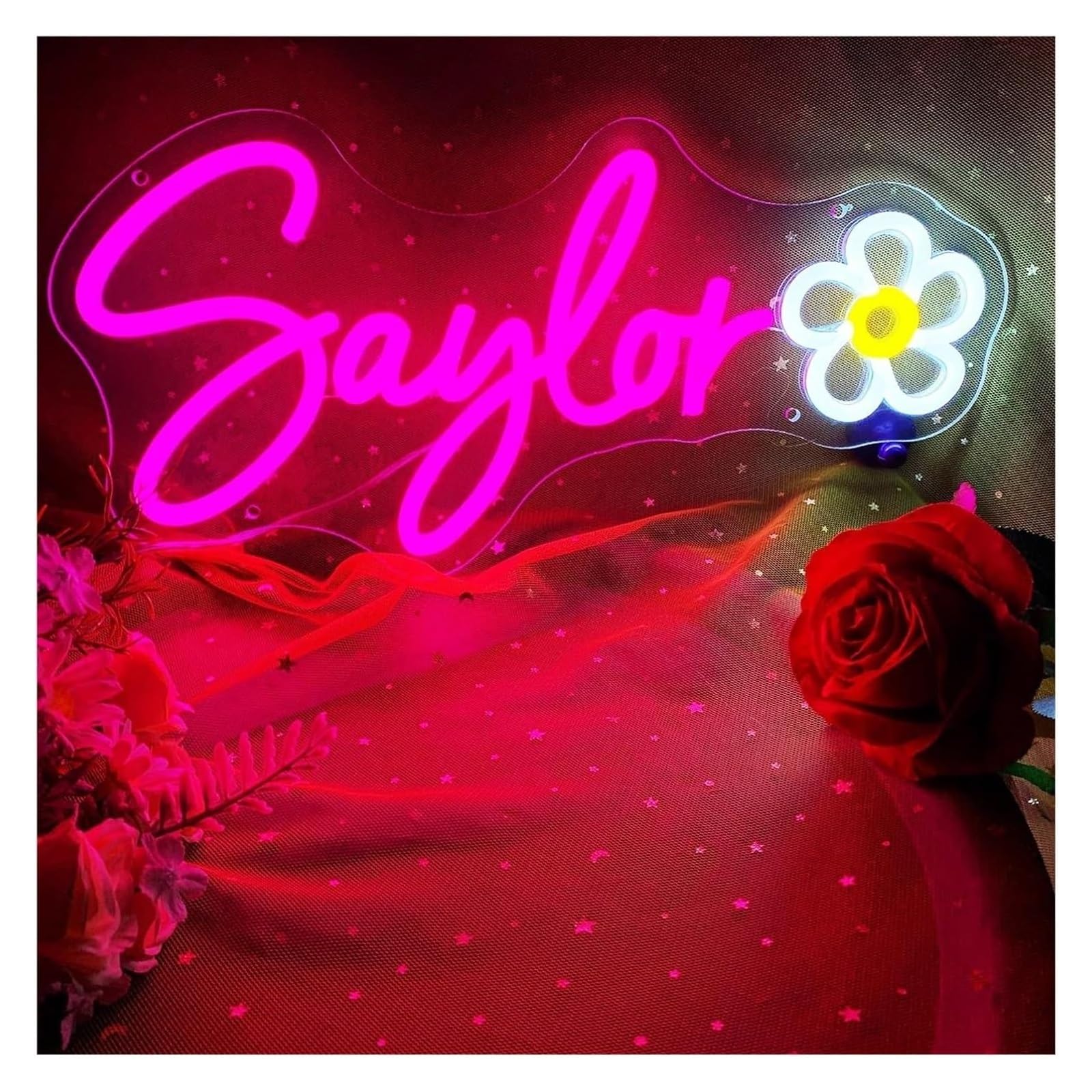 Wexxaii neon Light Sign Sayeor Flower neon Lights Flower Shop to Make Your More Attractive