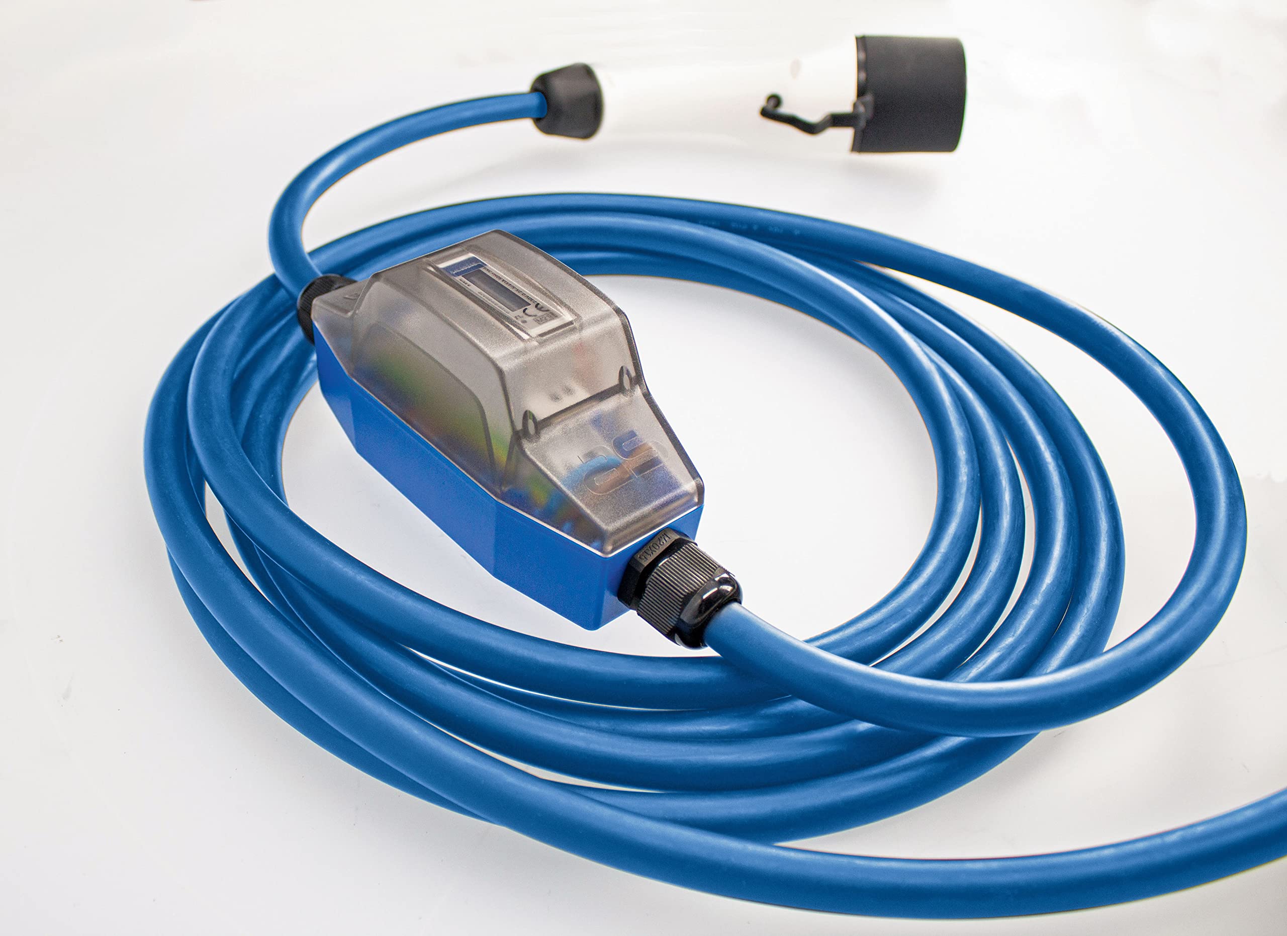 as - Schwabe Kabel do ładowania typu 2 do samochodów hybrydowych i elektrycznych 3,6 kW / 5 m / 16 A / 230 V - E-auto EV/PHEV - z licznikiem prądu zgodnym z normą MID - tryb 3, 1-fazowy - z torbą