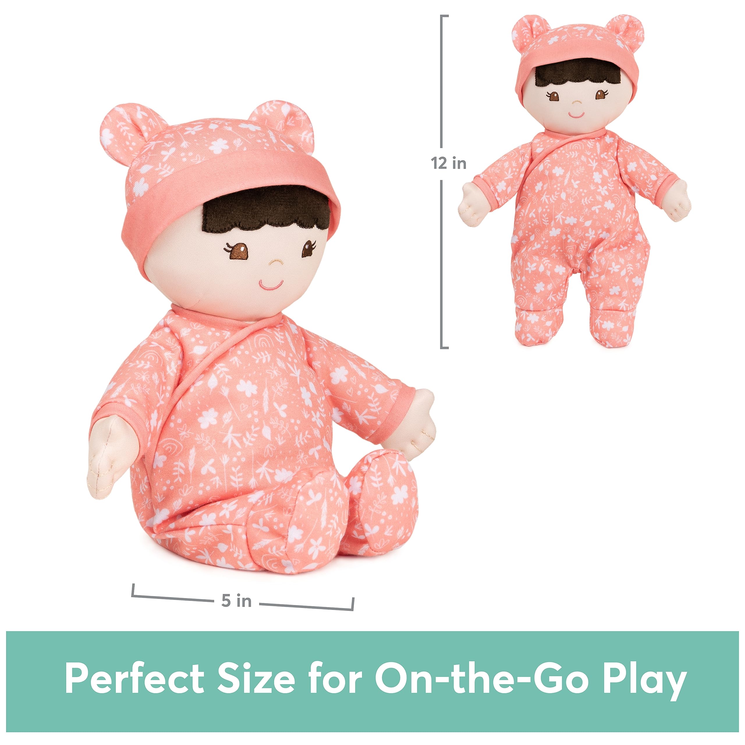 GUND Bambola di peluche sostenibile, realizzata con materiali riciclati, per neonati e bambini, papavero, 30,5 cm