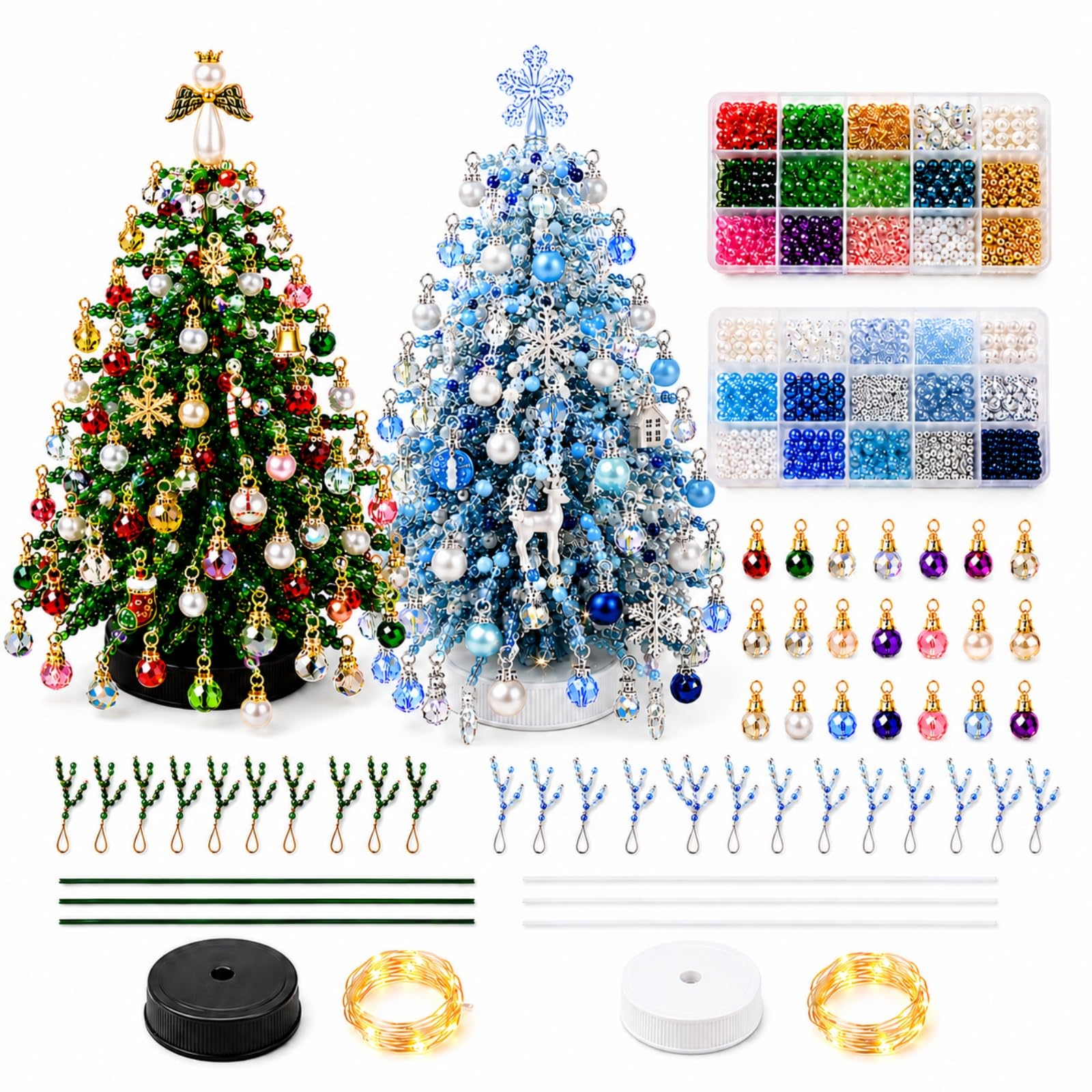 Weihnachtsbaum aus Perlen, DIY Weihnachtsbaum Bastelset，#C