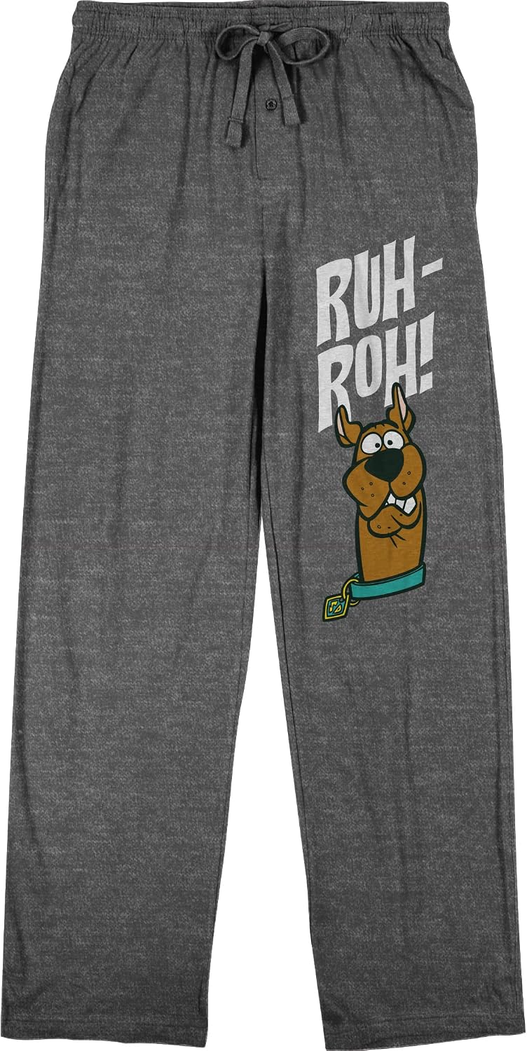 Scooby Doo Ruh Roh Men's Graphite Heather Sleep Pajama Pants