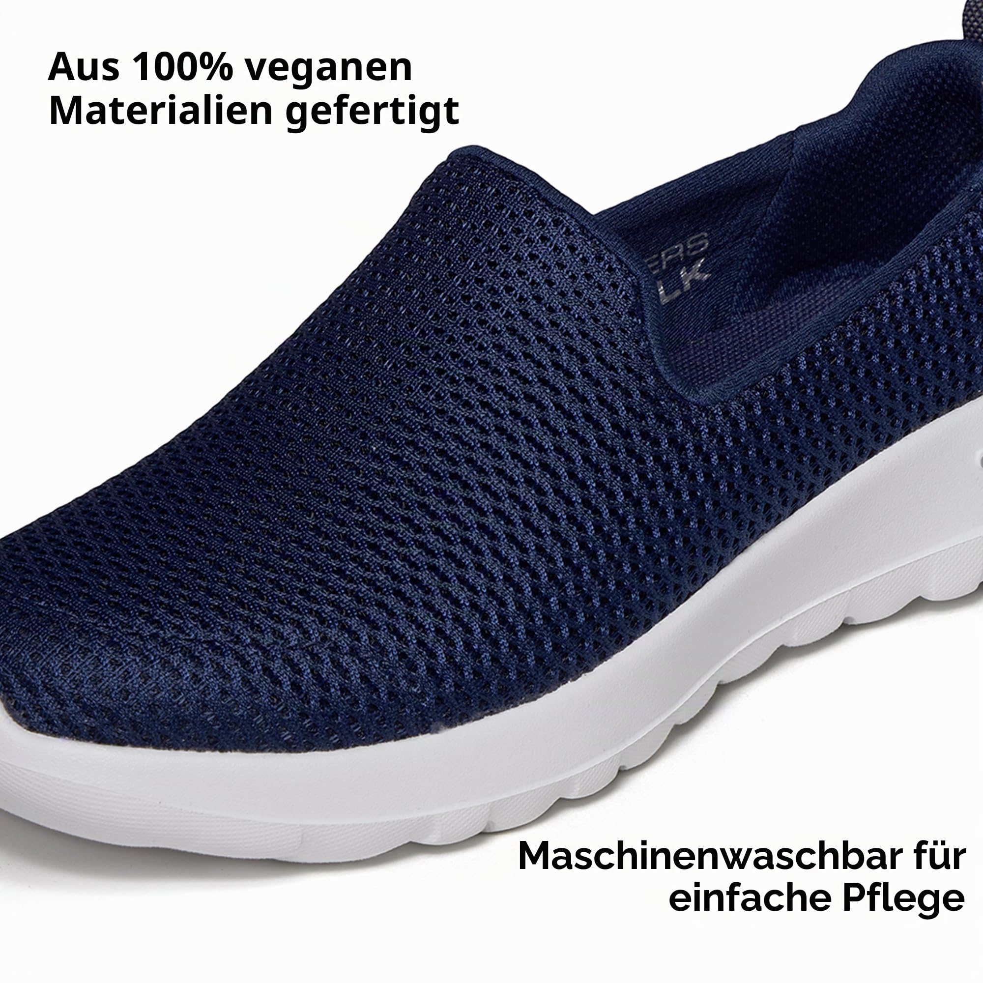 Skechers Damen Go Walk Joy Sneaker, Navy Textile White Trim, 42 EU – Ansicht 4