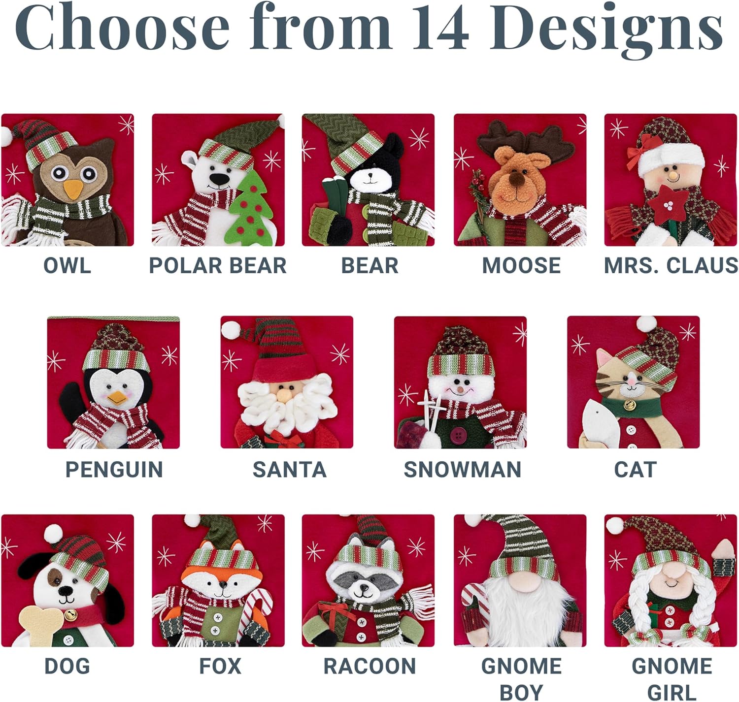 Let's Make Memories Personalized Christmas Stocking - Snow Cap Winter Wonderland - 3D Plush Character - Embroidered Name - Christmas Decor - Holiday Decor - Customized Stockings for Family - Penguin