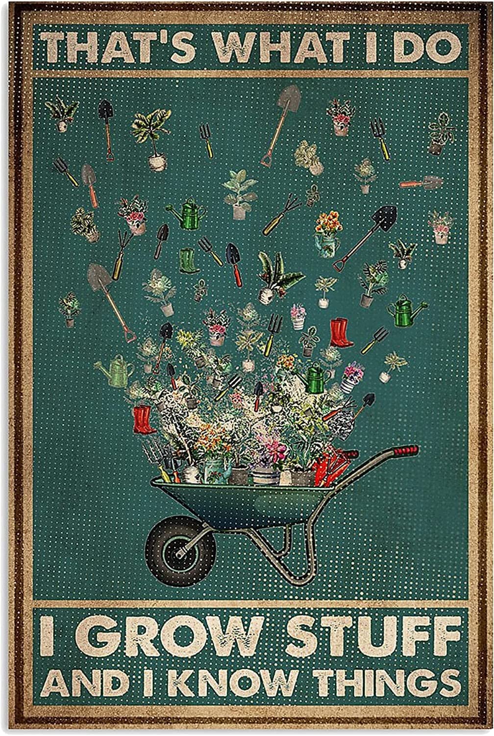 Targa Decorativa In Metallo Con Mucca E Scritta 'That's What I Do I Read Book I Know Things 615473