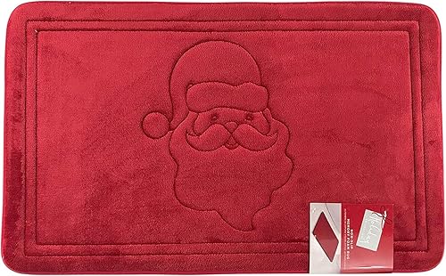 Serafina Home Alfombra de baño de espuma viscoelástica navideña